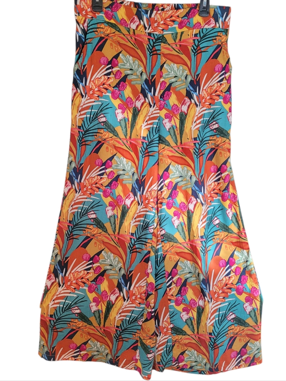 Panama Jack linen blend tropical wude leg pants - L.           A15